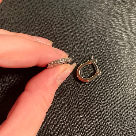 Coach Pave Signature Huggie Earings - Picture 1 of 5